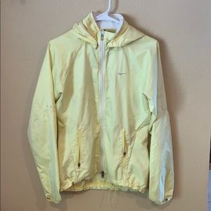 S Yellow Nike lightweight storm fit windbreaker